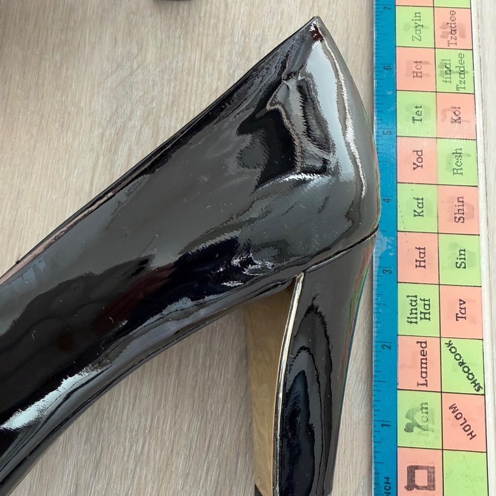 Isola Black Patent Leather Heels
